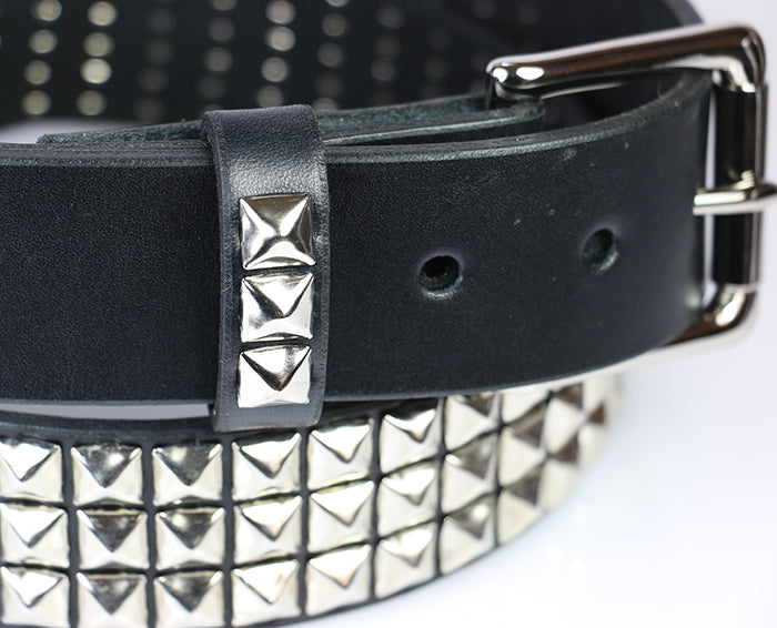 Belt Strap Keeper with Pyramids (all types)| Leatherpunk