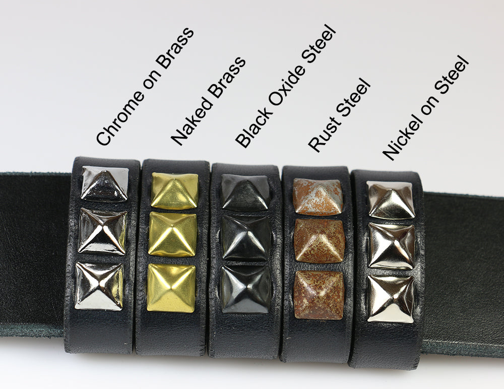 Belt Strap Keeper with Pyramids (all types)| Leatherpunk