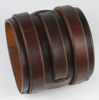 Buckling Triple Weave, Brown Leather