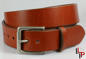 New Fall Color!  Chestnut Brown Leather Belt