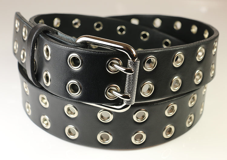 Studded Belt Mens Eyelet Belt Canvas Web Fabric Grommet Belt