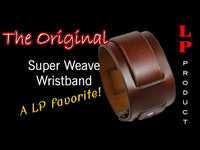 Super Weave Wristband, Brown Leather