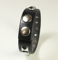 double snaps on pyramid stud bracelet