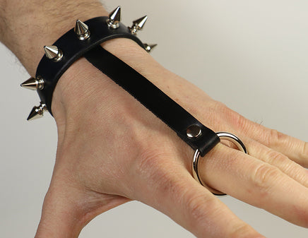 tree spiked bracelet on wrist