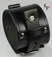 Mens Leather Watch Cuff, 2 Inches Wide