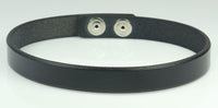 plain narrow black leather choker