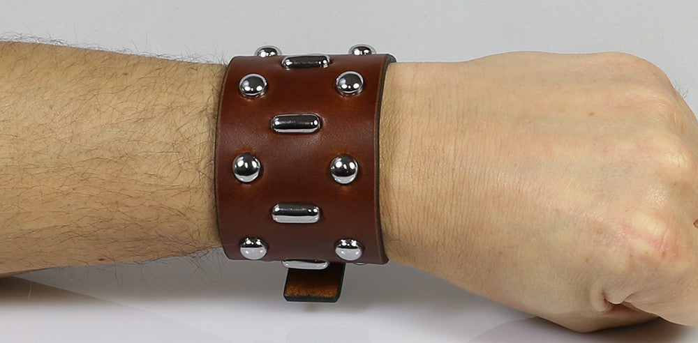Leather Wrist Cuff In Men's Wristbands For Sale - Foto 8
