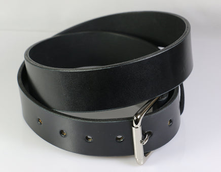 Plain Black Leather Belt