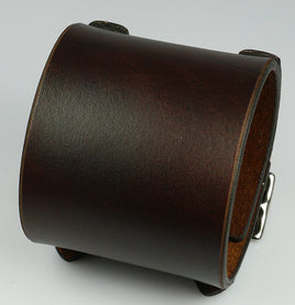 Brown Buckling Leather Cuff