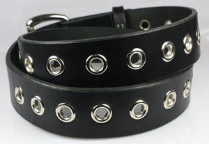 1.5 Inch Leather Grommet Belt| Leatherpunk display picture 3