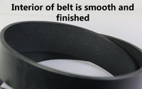 Men's Plain Black Leather Belt With Removable Buckle, 1.5" Wide