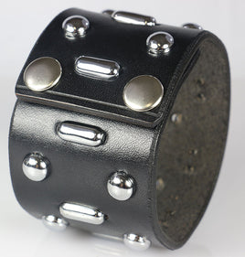 Hunter Thompson, Johnny Depp Oblong Studded Leather Cuff