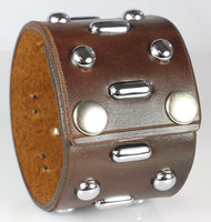 Hunter Thompson, Johnny Depp Oblong Studded Leather Cuff