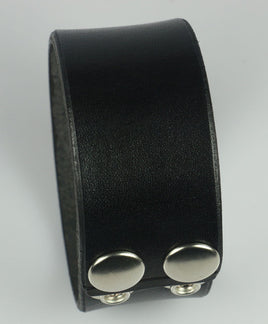 1.25" plain black bracelet