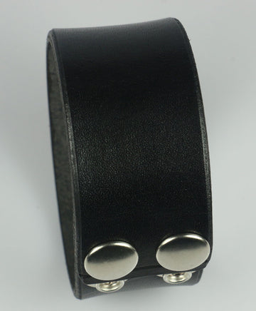 1.25" plain black bracelet