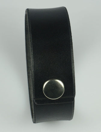 plain leather bracelet, one inch