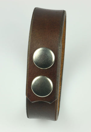 brown 3/4" leather bracelet