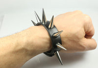 spiked bracelet on the wrist