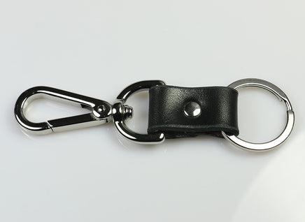 Blackout Heavy Duty Trigger Snap Key Clip Key Ring Black Leather Keychain  Bag Key Clip Belt Loop Clip Handmade Angel Leather Key Clip 