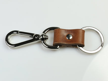 Brown Key Chain With Swivel Clip
