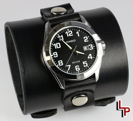 Three inch watch cuff with Casio© timepiece