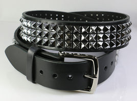 Handmade Solid Leather Studded Belt Pyramid Stud - Diamond Pattern –  Labyrinth Leather